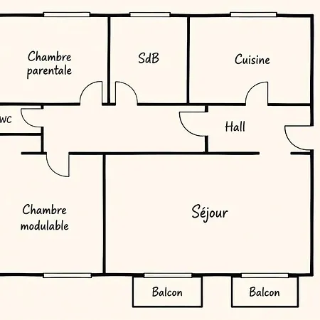 Centre - Triangle D'or - 75m2 - Parking - Lits Faits - 6 Personnes Appartement *